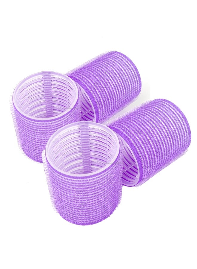 بكرات تجعيد الشعر ذاتية اللصق كبيرة جدًا - 4 قطع - Image 1