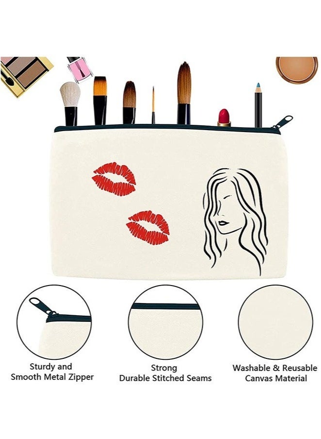 10 Pack Blank DIY Craft Bag Canvas Pen Case Blank Makeup Bags Canvas Pencil Bag Cotton Canvas Cosmetic Bag (Black Zipper) - Image 3