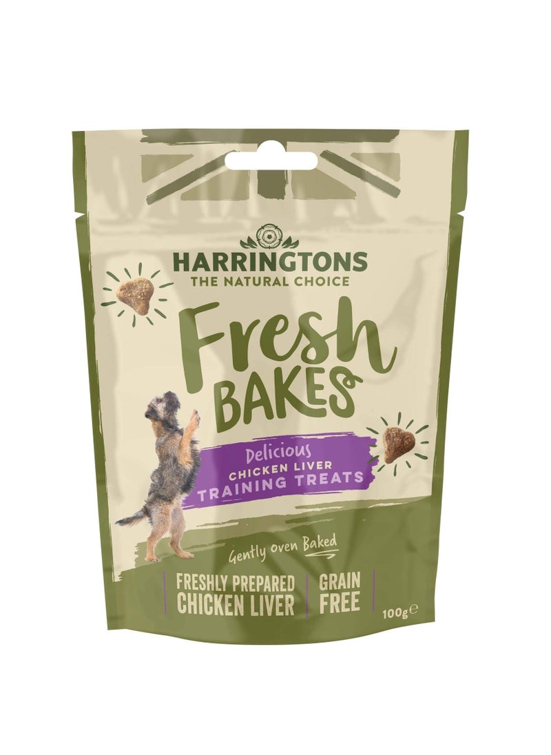 HARRINGTONS - Fresh Bakes Grain Free Dog Training Treats With Chicken Liver 100G - Image 1