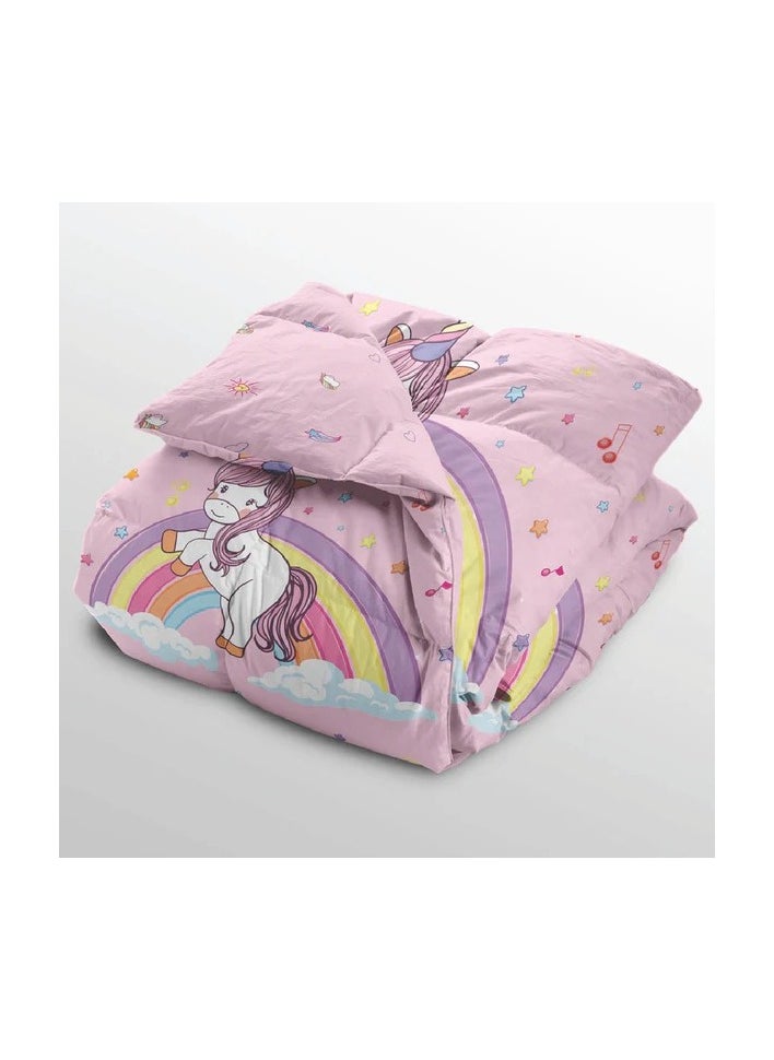 Polka Tots - Polka Tots Kids Reversible Comforter Blanket - Unicorn - Image 1