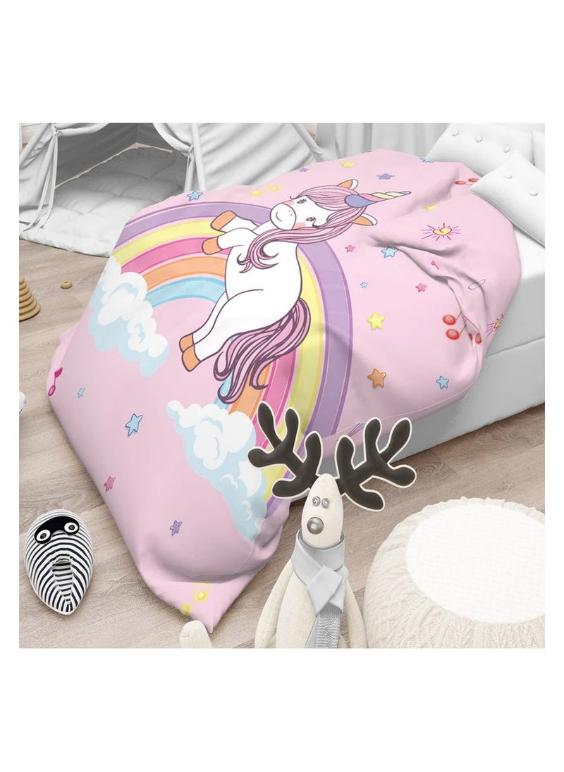 Polka Tots - Polka Tots Kids Reversible Comforter Blanket - Unicorn - Image 1