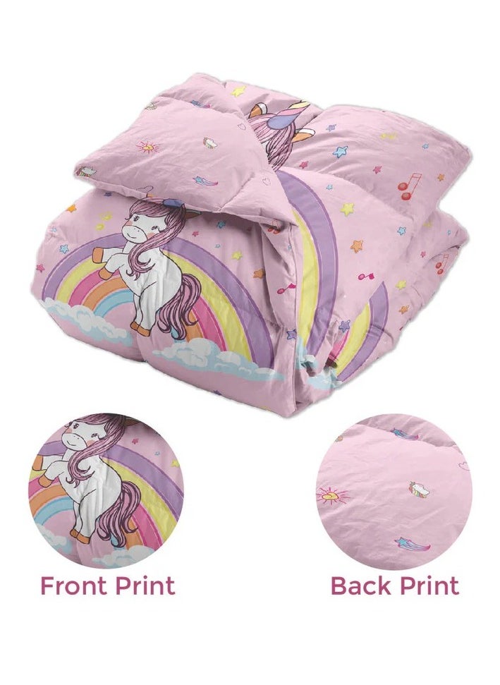 Polka Tots - Polka Tots Kids Reversible Comforter Blanket - Unicorn - Image 1