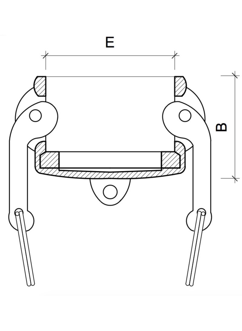Aluminum Camlock Coupling Part DC (3'')  - Image 2