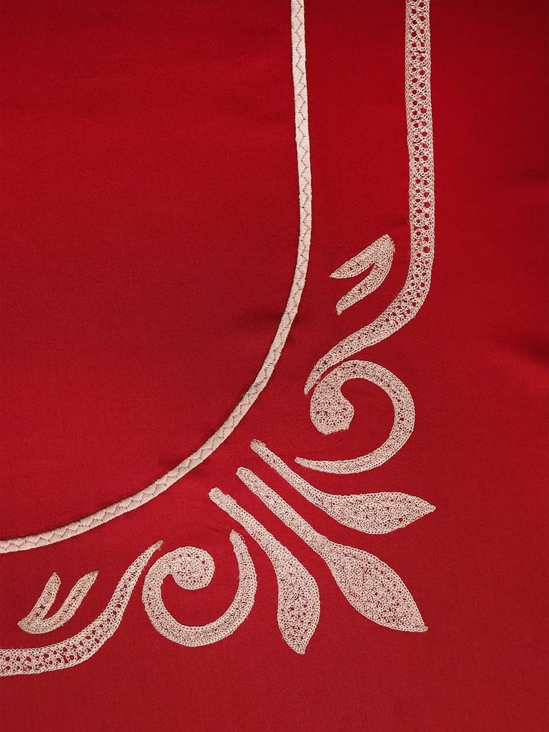 ZEBA World Premium 400TC 100% Cotton Embrodiered Bedsheet for Double Bed (Kingsize) with 2 Pillow Covers | 3 Pcs Set | Maroon - 108x108 in, 17x27 in (274x274 cms, 43x69cm) - Image 4