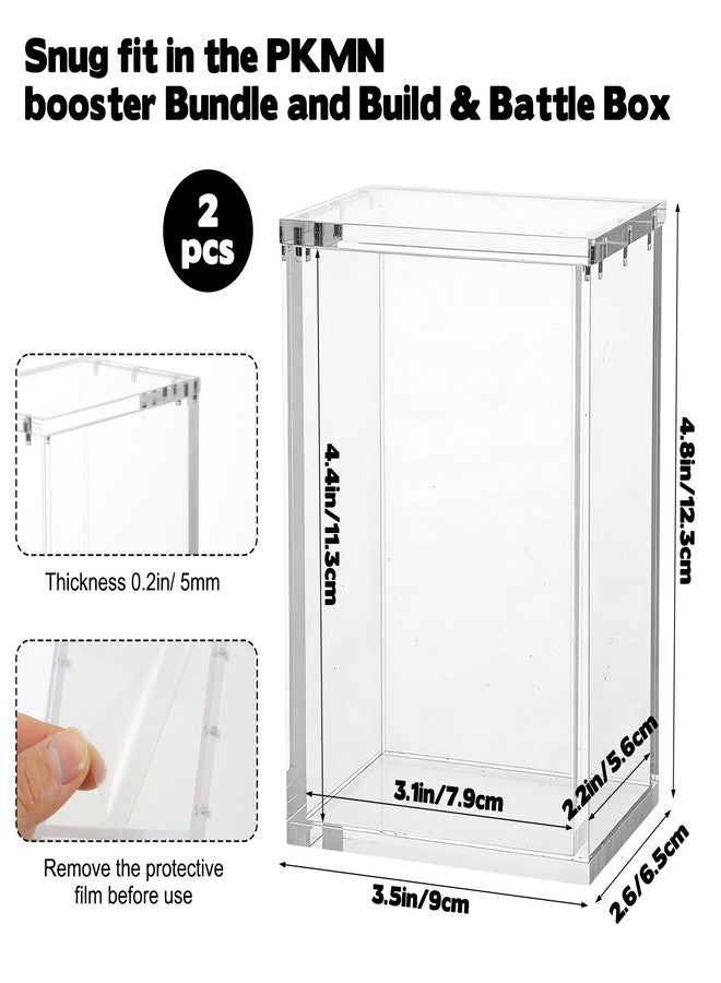 FMOACEN 2 Pcs Protector Case for Booster Bundle/Build & Battle, Booster Bundle Case(Will NOT fit NEW Booster Bundle) Acrylic Magnetic Cases Display Boxes with Lids for Booster Bundle Collectors Card Protector - Image 3