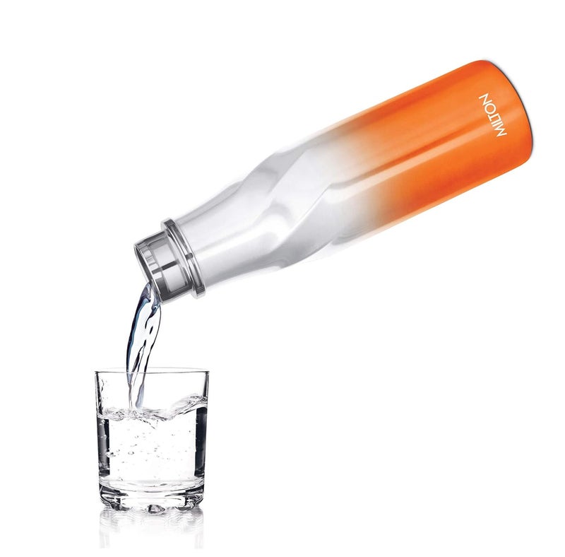 Milton Milton Spiral 600 Thermosteel 24 Hours Hot or Cold Water Bottle, 590 ml, (Orange) - Image 2