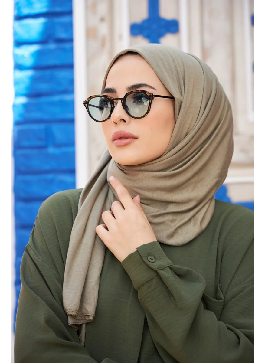 ناجيه سلتان Hijab Combed Cotton Shawl Mold Green
