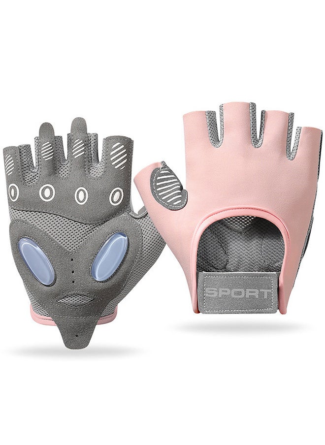 SPORT Gym Weight Lifting Workout Gloves For Women Padded Extra Grip Palm Protection Breathable For Exercise Weightlifting Training Fitness Cycling Hanging Pull Ups (M Size)  - Image 1