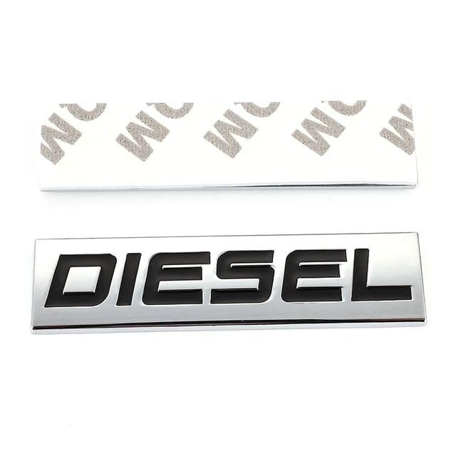 AutoBizarre 3D Raised Diesel Metal Monogram Emblem Badge Sticker for All Cars & Bikes (Silver Black) - Image 4