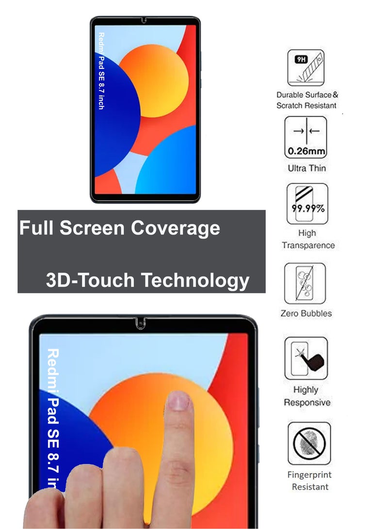 For Redmi Pad SE 8.7 inch - Premium Tempered Glass Anti-Scratch, Smudge Proof Easy Installation Screen Protector Guard - Image 4