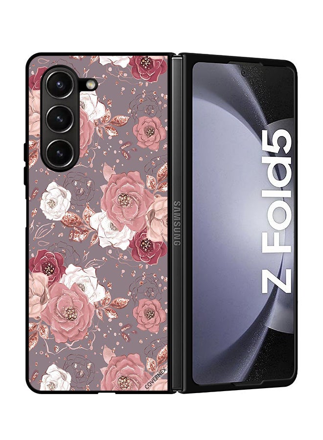 Covernex Protective Case Cover For Samsung Galaxy Z Fold 5 Floral Wallpaper - Image 1
