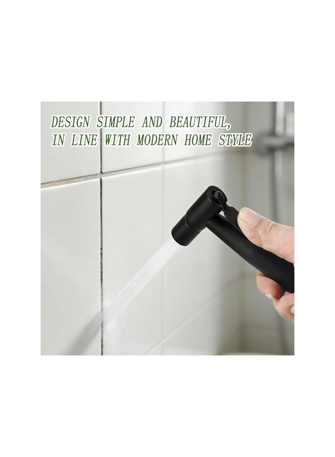 S-TOP Black 304 Stainless Steel Handheld Bidet Sprayer Head, Adjustable Water Pressure Toilet Bidet, good for Diaper Rinsing & Personal - Image 4