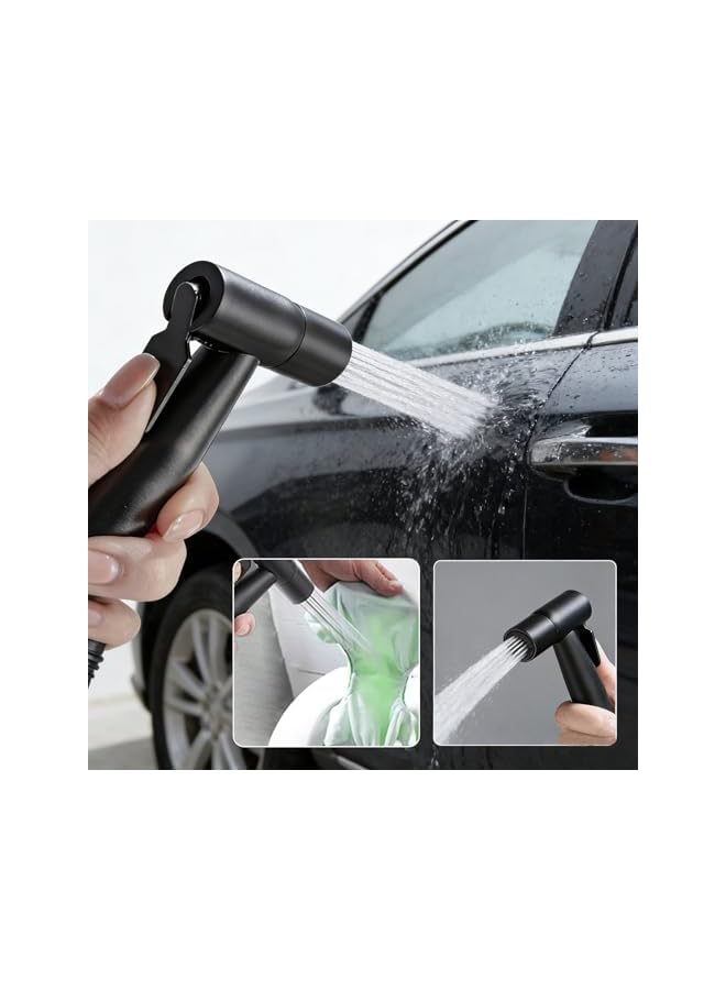 S-TOP Black 304 Stainless Steel Handheld Bidet Sprayer Head, Adjustable Water Pressure Toilet Bidet, good for Diaper Rinsing & Personal - Image 2