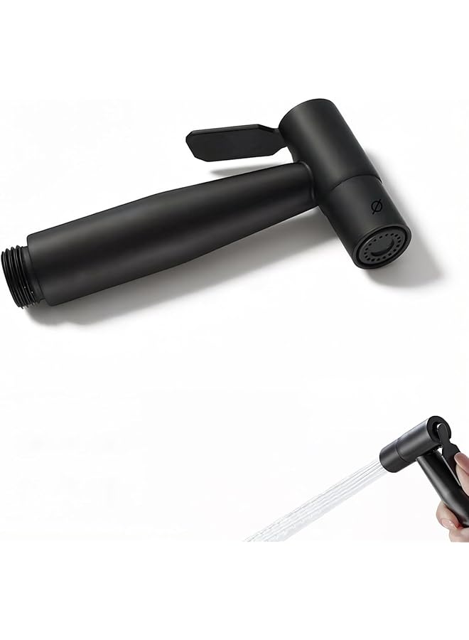 S-TOP Black 304 Stainless Steel Handheld Bidet Sprayer Head, Adjustable Water Pressure Toilet Bidet, good for Diaper Rinsing & Personal - Image 1
