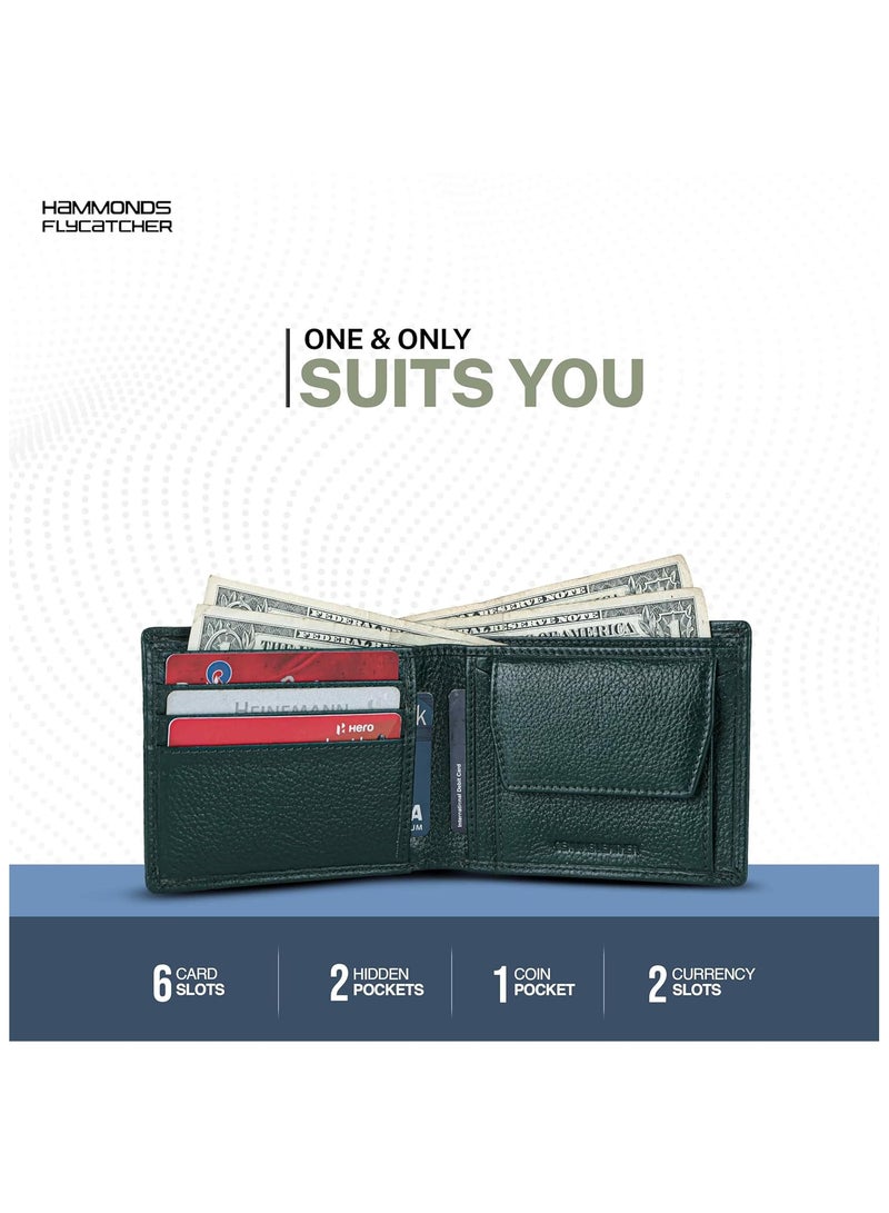  هاموندز فلاي كاتشر محفظة جلدية أصلية للرجال، محفظة رجالية، محافظ جلدية أنيقة للرجال، محافظ ثنائية الطي للرجال، 6 فتحات للبطاقات، فتحات سهلة الوصول للبطاقات، جيب للعملات المعدنية، هدية للرجال - Image 4