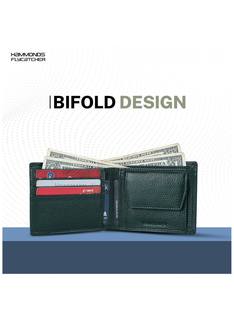  هاموندز فلاي كاتشر محفظة جلدية أصلية للرجال، محفظة رجالية، محافظ جلدية أنيقة للرجال، محافظ ثنائية الطي للرجال، 6 فتحات للبطاقات، فتحات سهلة الوصول للبطاقات، جيب للعملات المعدنية، هدية للرجال - Image 5