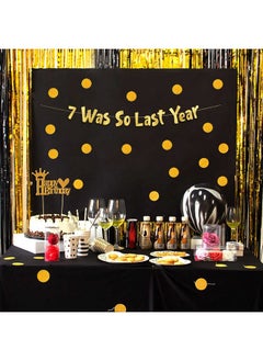 Sterling James Co. 8Th Birthday Gold Glitter Banner Happy 8Th Birthday Party Decorations Supplies And Favors 8Th Wedding Anniversary Decorations  - Image 3