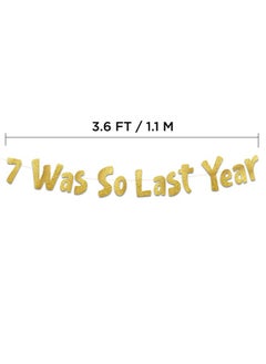 Sterling James Co. 8Th Birthday Gold Glitter Banner Happy 8Th Birthday Party Decorations Supplies And Favors 8Th Wedding Anniversary Decorations  - Image 4