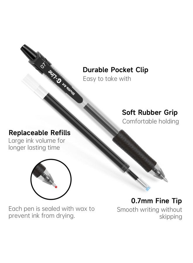 Lineon Gel Pens, 46 Pack(20 Gel Pens With 26 Refills) Lineon Retractable Medium Point Gel Pens Smooth Writing With Comfortable Grip For Office School - Image 2