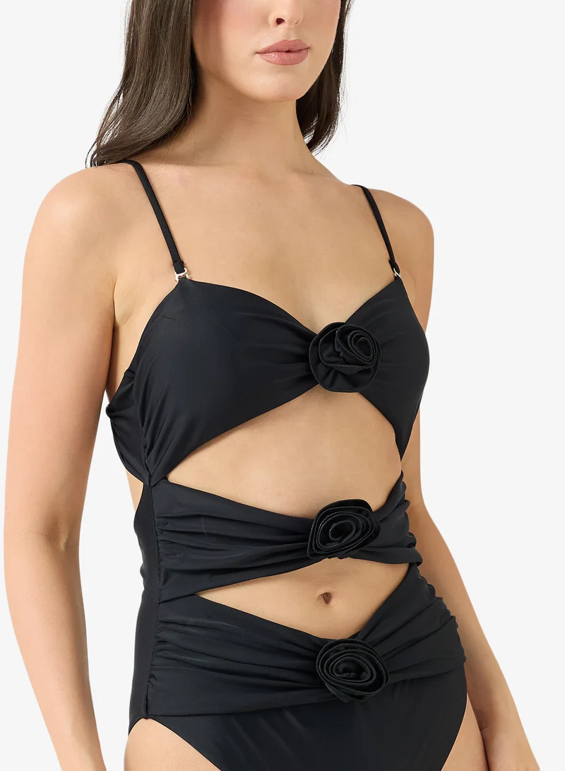 Ginger Bandeau Cutout Detail Swimsuit