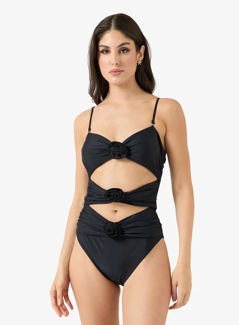 Ginger Bandeau Cutout Detail Swimsuit