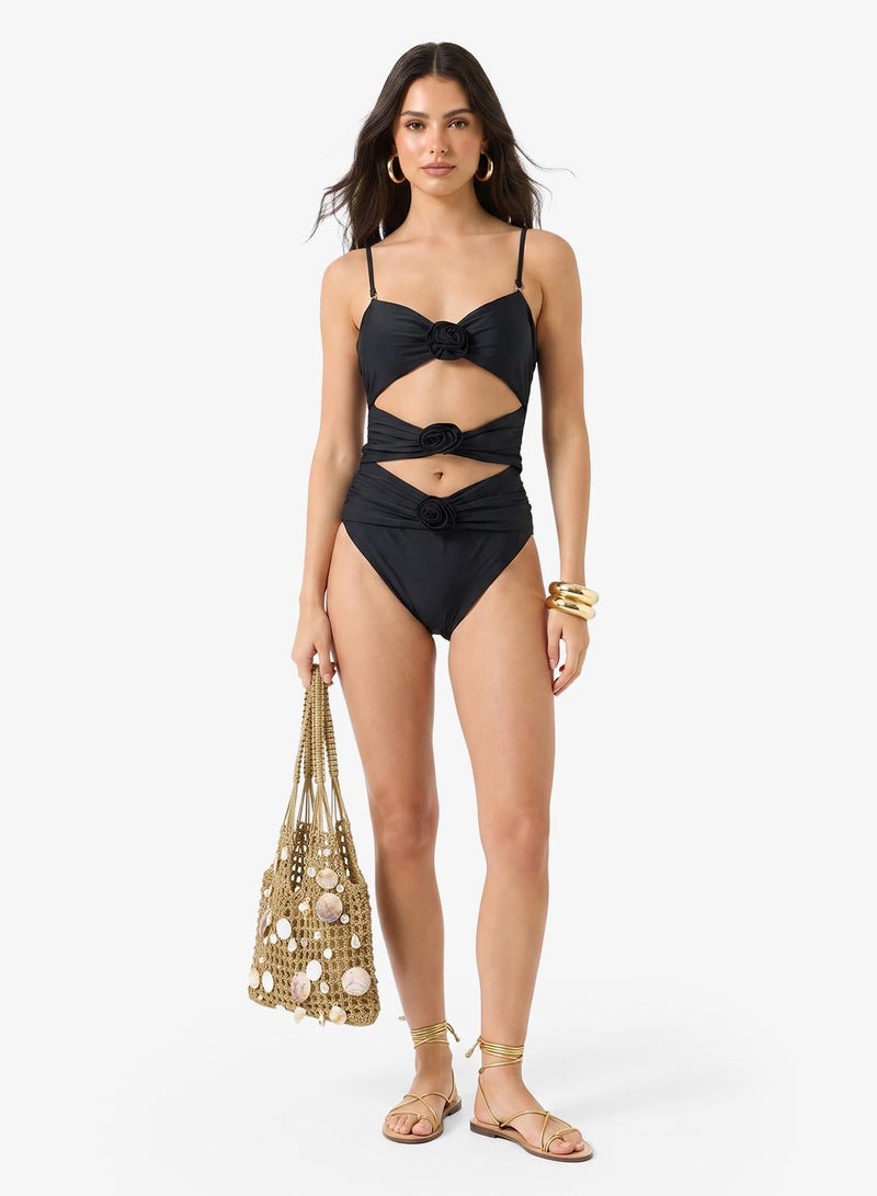 Ginger Bandeau Cutout Detail Swimsuit - Image 1