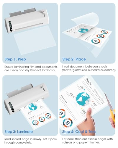 KTRIO 30 Pack Laminating Sheets, Hold 8.5 x 11 Inches, 3 MIL Thermal Laminating Pouches, 9 x 11.5 Laminate Sheets for Laminator, Clear Lamination Sheet Paper, Letter Size, Office School Home Supplies - Image 5