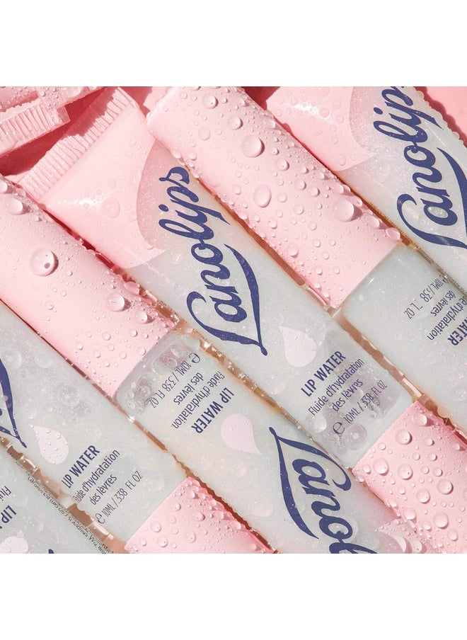 Lanolips - Lanolips Lanolin Lip Water - Tinted Lip Gloss Serum - Hyaluronic Acid Lip Balm for a Shimmery, Hydrated Lip Glow - Lanolin Oil Lip Moisturizer for Dry, Cracked Lips - Watermelon (10ml / 0.34 fl oz) - Image 1