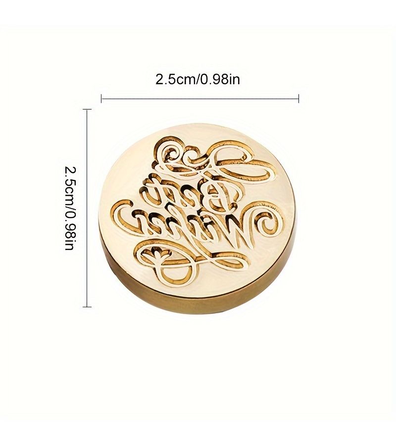 Vintage Wax Seal Stamp Set 1pc English Alphabet 25mm Detachable Brass Head Round Copper Envelope Sealing Stamps YW 08 For Wedding Invitations Wine Packaging Greeting Cards Versatile Assorted Designs - Image 2