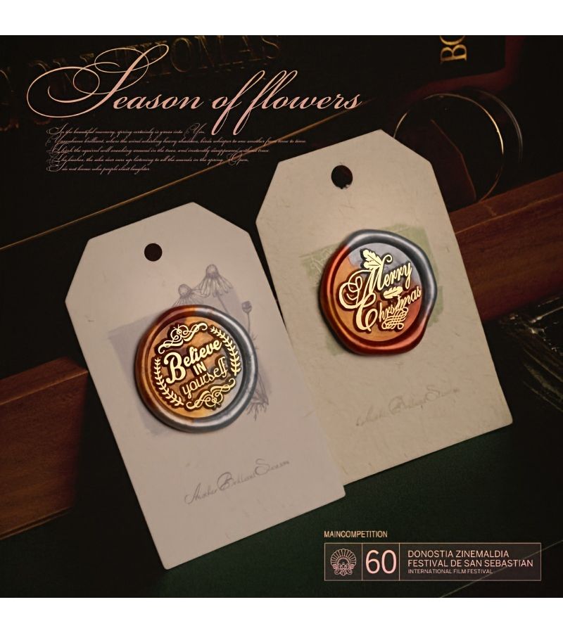 Vintage Wax Seal Stamp Set 1pc English Alphabet 25mm Detachable Brass Head Round Copper Envelope Sealing Stamps YW 08 For Wedding Invitations Wine Packaging Greeting Cards Versatile Assorted Designs - Image 3