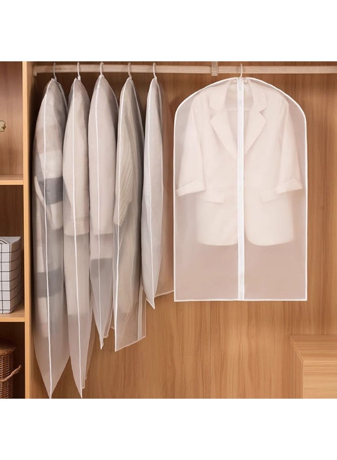 8 PCS Clothes Dust Covers 4 Sizes Transparent Breathable Hanging Zip Clothes Storage Cover Suitable for Suit, Coat, Clothes Storage - Image 2