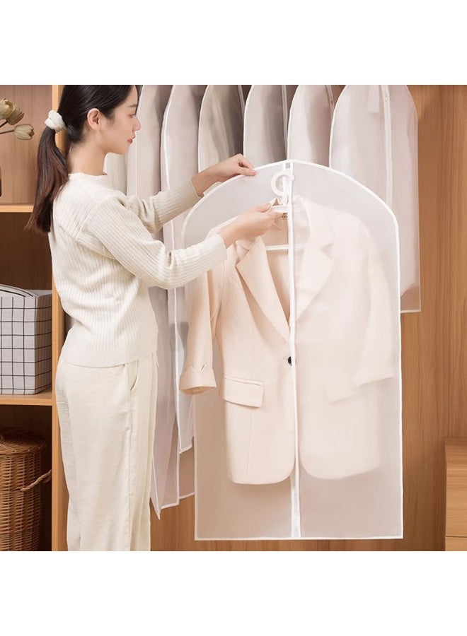 8 PCS Clothes Dust Covers 4 Sizes Transparent Breathable Hanging Zip Clothes Storage Cover Suitable for Suit, Coat, Clothes Storage - Image 3