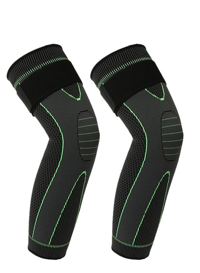 Generic Adjustable Leg Guards Wraps, Knee Braces Sleeves Leg Compression Sleeves for Working Out and Injury Prevention, Protection Shin Guards for Basketball Football Running Trainning - Image 3