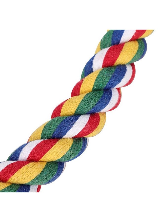 جلوجلو مجثم حبل الطيور، حبل قطني ملون قابل للانحناء والمضغ، حامل مجثم للببغاوات، البادجي، الببغاء الكوكتيل، الكونيور، طائر الحب، العصافير، الكناري (L) مجاثم - Image 5