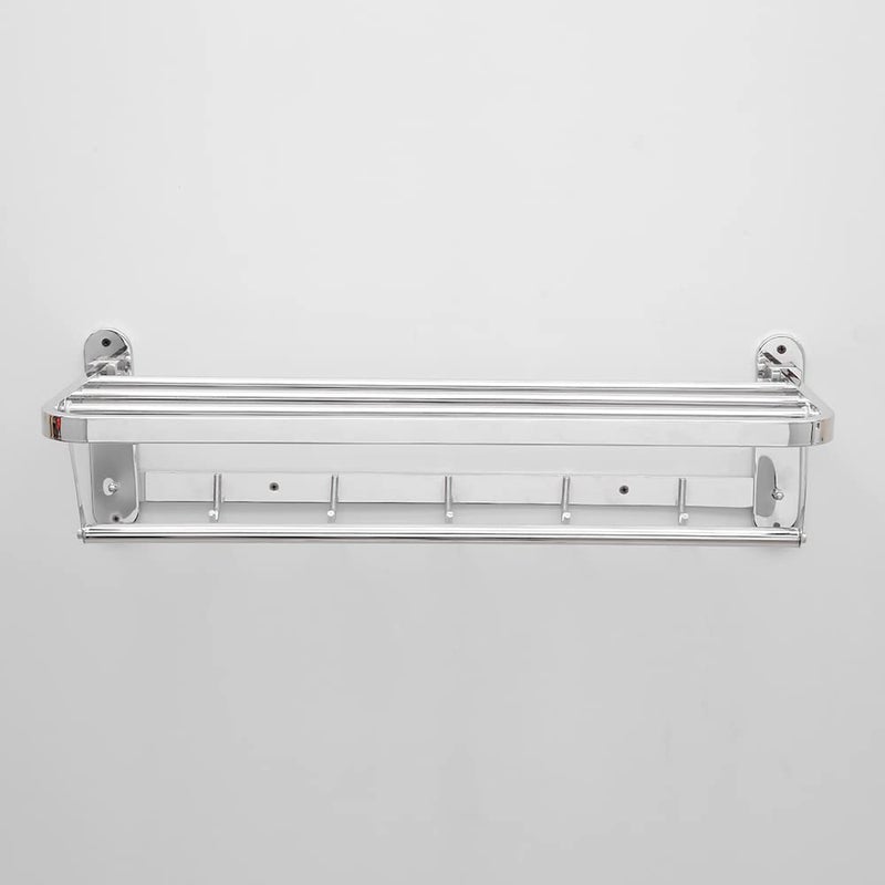 SAMANEA TRF-24 Stainless Steel Folding Towel Rack for Bathroom(24 inch, Chrome, SS202) - Image 4