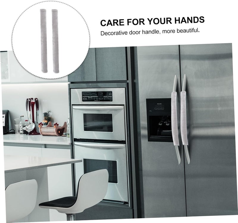 VERDANVERSE Non Slip Refrigerator Handle Cover Skid Appliance Handle Wrap for Kitchen Fridge Freezer Comfortable from Stains and Cold Touch - Image 4