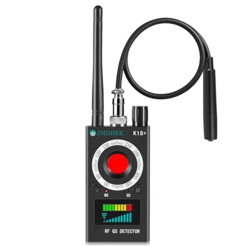 K18+ Hidden Camera Detector, Spy Camera Finder, Bug Detector, Magnetic Field Detector, Listening Device Detector Privacy Protection Tool for Home, Office, Hotel, and Travel Security Black - Image 1