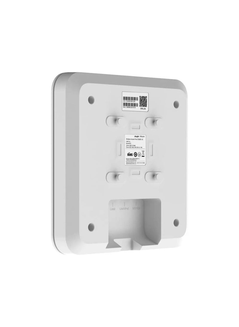 Ruijie Ruijie Reyee RG-RAP2260(G) AX1800 Wi-Fi 6 dual-band Gigabit ceiling mount AP, dual Gigabit LAN uplink ports, built-in antennas with 3 Years Warranty  - Image 3