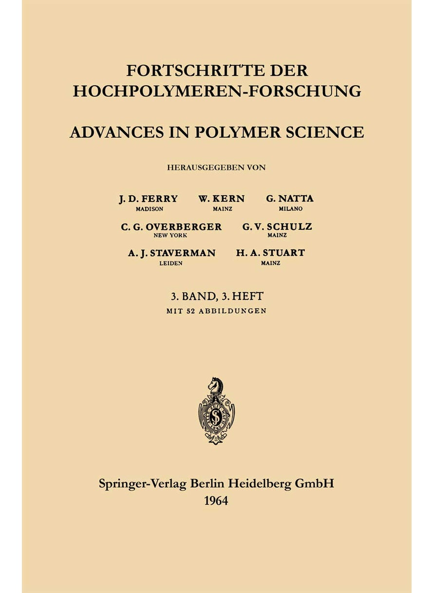 Advances in Polymer Science / Fortschritte Der Hochpolymeren-Forschung 
