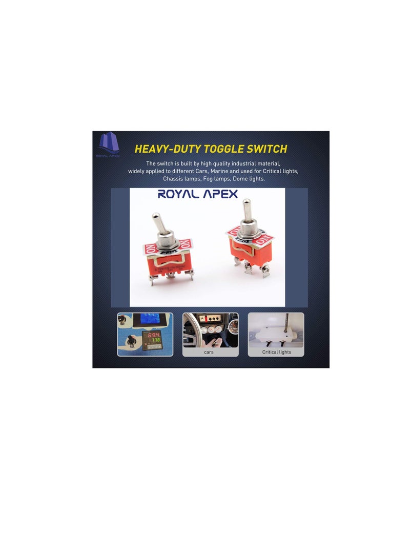 Switches Store, Mechanical & Electrical Toggle Rocker Push Limit Switches for DIY Projects .Pack of 5 (Toggle Switch Three Position) - Image 3