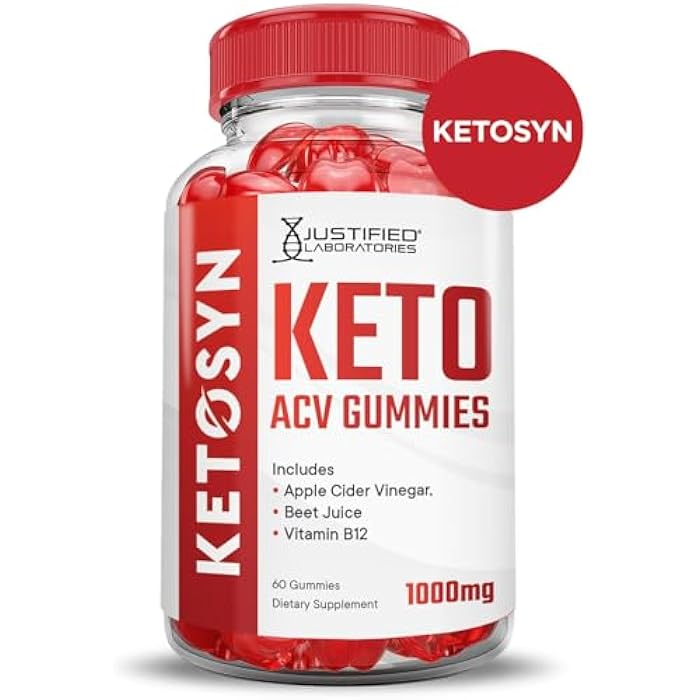 Justified Laboratories Ketosyn Keto ACV Gummies Advanced Formula 1000MG Ketosyn Keto Gummies Apple Cider Vinegar Formulated with Pomegranate Beet Juice Powder B12 Vegan Non GMO 60 Gummys - Image 4