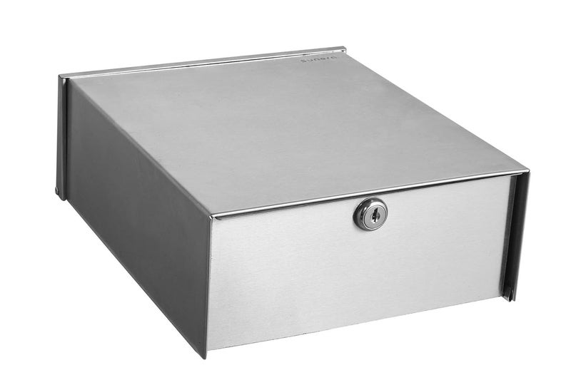 SUNERA Commercial Sanitary Napkin Receptacle Bin Wall Mount Feminine Hygiene Products Tampon & Waste Disposal Container 304 Stainless Steel Amercian Standard Brush Finish - Image 4