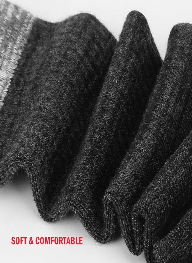 YUEDGE Mens Socks Black Moisture Wicking Cotton Cushioned Crew Socks Padded Anti-Odor Work Socks For Men Size 9-11, Multipack, 5 Pairs - Image 4