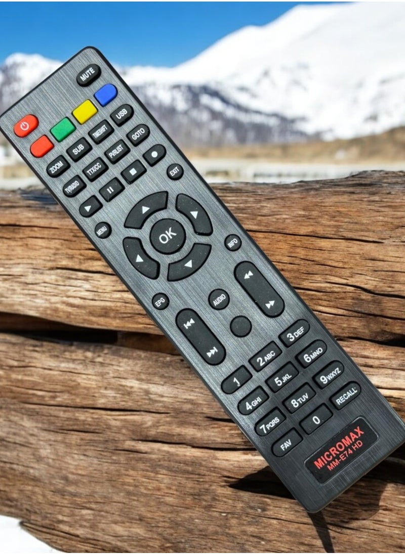 Micromax - MM-E74 HD Universal Remote Control - Full Feature Infrared Remote with USB and Subtitle Functionality - Image 1