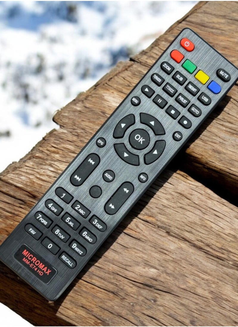 Micromax - MM-E74 HD Universal Remote Control - Full Feature Infrared Remote with USB and Subtitle Functionality - Image 1