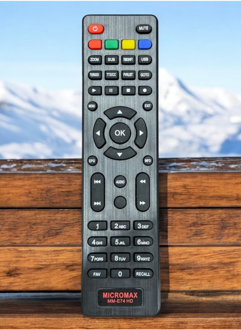 Micromax - MM-E74 HD Universal Remote Control - Full Feature Infrared Remote with USB and Subtitle Functionality - Image 1