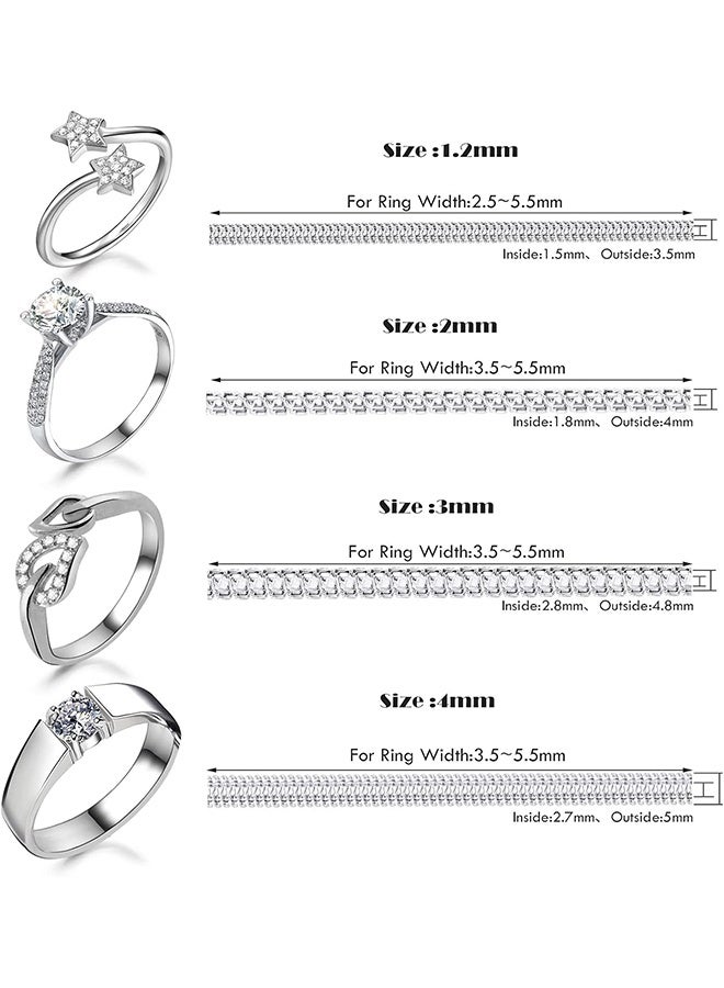 21 قطعة مقياس حلقة قابلة للتعديل للخواتم الفضفاضة، حماة خواتم غير مرئية قابلة للتعديل للرجال والنساء (شفافة) - Image 4