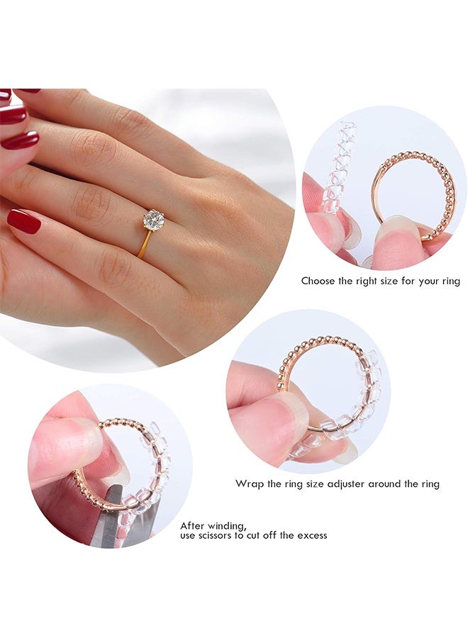 21 قطعة مقياس حلقة قابلة للتعديل للخواتم الفضفاضة، حماة خواتم غير مرئية قابلة للتعديل للرجال والنساء (شفافة) - Image 5