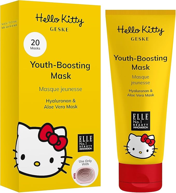 GESKE Refresh Revive Mask Use with Hello Kitty Sonic Warm Cool Mask 24H Hydrating Face Mask with Avocado Oil Vitamin E Refreshing Formula For Normal to Dry Skin Vegan Crueltyfree