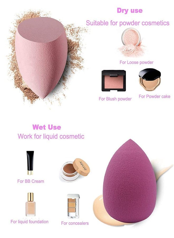 GOLD MAX Makeup Sponge Set Beauty Blender with Egg Case, Soft Sponge For Liquid Foundation, Creams, and Powders，Latex Free Wet and Dry Makeup (Pink Series) - Image 4